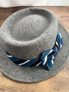 Diable ☆美品☆グレー ウールハット ストライプリボン