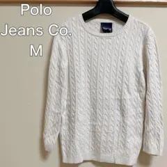 Polo Jeans Co. ホワイトセーター 【M】ケーブルニット
