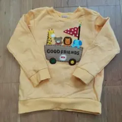 ミキハウス 動物刺繍 トレーナー 120