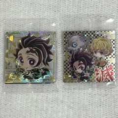 h*3様 鬼滅の刃 ディフォルメシールウエハース 極レア 3枚