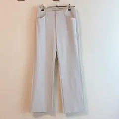 【ビースリー 】（M） 美品 ストレッチ 素材 ストレート パンツ ボトムス 白