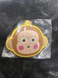 サンリオ おさるのもんきちストラップ　ラバーミラーキーホルダー