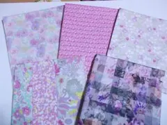 6リバティプリント カットクロス　5種　25×30cm