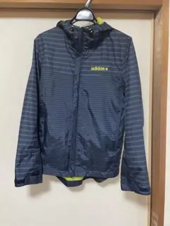 adidas ネイビー ストライプ ウィンドブレーカー