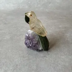 天然アメジスト台座 鳥の置物 ブラジル - メルカリ