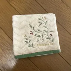 【新品未使用】Afternoon Tea 花刺繍タオルハンカチ