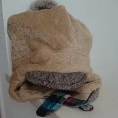 耳付きニット帽 帽子