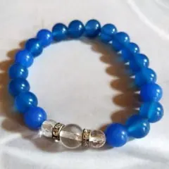 【天然石パワーストーンブレスレット 】瑪瑙、水晶