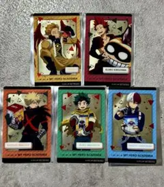 ヒロアカ ナムコ 特典クリアカード ノーマル 5種セット