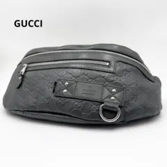 グッチ ボディバッグ グッチシマ オールレザー GG ウエストバッグ シルバー グッチ ボディバッグ グッチシマ オールレザー GG ウエストバッグ