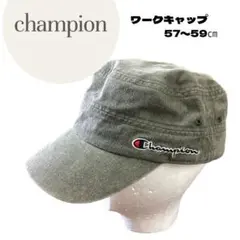 champion ワークキャップ グレー 57〜59cm 綿100% カーキ系