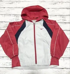 2way 希少デザイン 両面ロゴ刺繍 ナイロンジャケット 130 NIKE