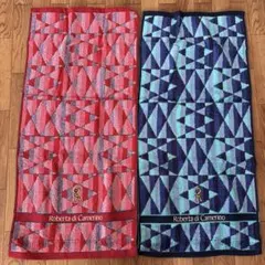 ロベルタディカメリーノ　フェイスタオル赤青2枚セット