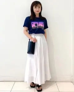 UNIQLO マーメイドロングスカート ホワイト Sサイズ