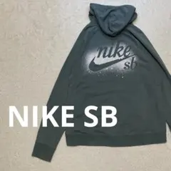 NIKE SB スプレーロゴ パーカー XLくすみグリーン Y2K アーカイブ