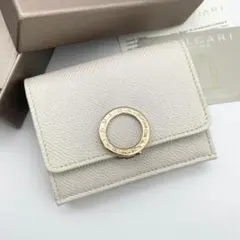 未使用級✨BVLGARI コンパクトウォレット 三つ折り財布　ロゴクリップ