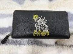 コラボ】コーチ x キースへリング長財布 自由の女神革レザー