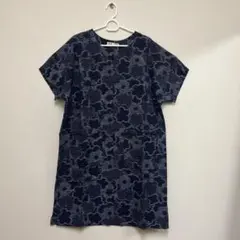 45rpm.インディゴ染め 総柄半袖ワンピース サイズ0 - メルカリ