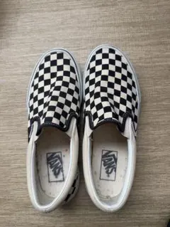 Vans チェッカー柄 スリッポンスニーカー　25.0