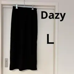 Dazy SHEIN リブ編み ブラック タイトスカート Ｌサイズ
