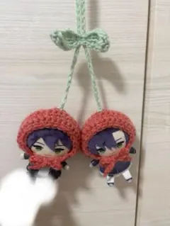 さくらんぼパフェくまさん／水色❤︎ちびぐるみ.にとたん.おすわりぬい服 着ぐるみ さくらんぼパフェくまさん／水色❤︎ちびぐるみ.にとたん