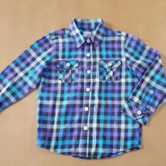 美品‼️motherways(マザウェイズ)　チェックシャツ　120㎝