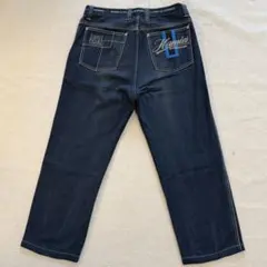 HARDY AMIES ワイドデニムパンツ バギーパンツ　ライトオンス XLのサムネイル
