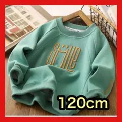 キッズ トレーナー 120cm ロゴ刺繍 韓国子供服 秋冬 男の子 女の子