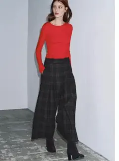 ウール ワイドパンツ