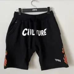 YUNG RICH NATION 裏起毛　ハーフパンツ　ブラック　カルチャー