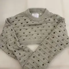ZARA グレー クロップドセーター 13-14 160