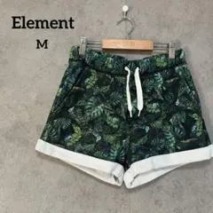 エレメント　ショートパンツ　ボタニカル柄　M レディース