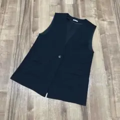 ジレ　ブラック　ノーカラーベスト 卒業式　入園式　入学式　セレモニー