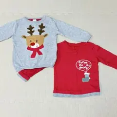 【値下げ】長袖カットソー 100 クリスマス
