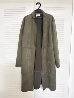 【美品✨】ZARA アウター　ロングコート　スエード　カーキ