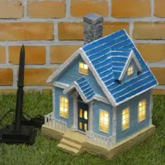 ソーラーライト モルタルハウス アメリカン ハンドメイド モルタルデコ