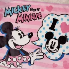 【Disney】MICKEY and MINNIE 薄手ブランケット 膝掛け