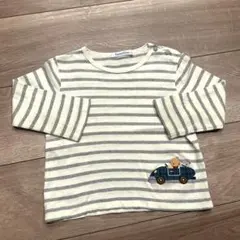 familiar ストライプ 長袖Tシャツ