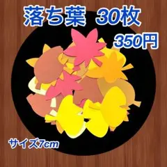 【製作キット】 紅葉 落ち葉 壁面 吊るし飾り ペーパークラフト 30枚