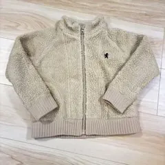 ジムフレックス　ボア素材 ベージュ ジップアップアウター