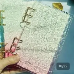 SHEIN A6 アクリルバインダー 6穴 マルチカラー　透明　ピンクのサムネイル