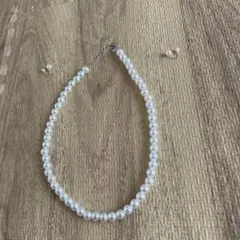 ホワイトパール ネックレス イヤリングセット