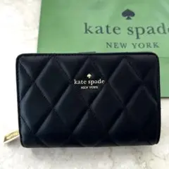 ＼人気／【新品】Kate spade キルティング 2つ折り財布 ブラック