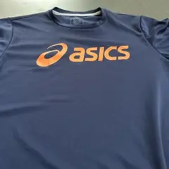 asics ネイビー Lサイズ シャツ