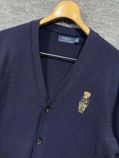 Polo Ralph Lauren グレー カーディガン M ポロベア 刺繍 - メルカリ