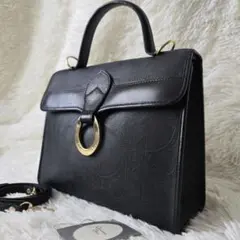 美品✨タグあり ディオール　ハンドバッグ　2way　オーバル　トロッター 黒