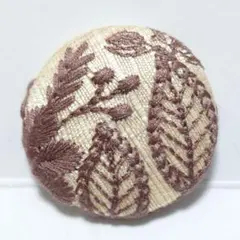 インド刺繍　№2713　ベージュ茶色　㊳ミリ