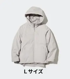 UNIQLO ユニクロ ハイブリッドダウンパーカ　ライトグレー　ダウン　 L