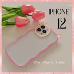 iPhone12　スマホケース　猫耳