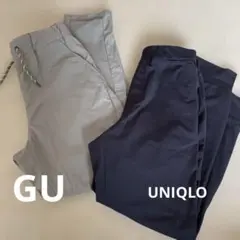 UNIQLO GU アクティブストレッチジョガーパンツ　140 ブラック カーキ